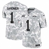 Men's New York Jets #1 Sauce Gardner 2024 Arctic Camo Salute To Service Limited Stitched Jersey Dyin,baseball caps,new era cap wholesale,wholesale hats