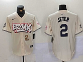 Men's New York Yankees #2 Derek Jeter Cream Limited Stitched Baseball Jerseys,baseball caps,new era cap wholesale,wholesale hats