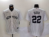 Men's New York Yankees #22 Juan Soto White Cool Base Stitched Baseball Jersey,baseball caps,new era cap wholesale,wholesale hats