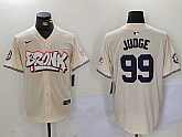 Men's New York Yankees #99 Aaron Judge Cream Limited Stitched Baseball Jersey,baseball caps,new era cap wholesale,wholesale hats