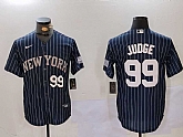 Men's New York Yankees #99 Aaron Judge Navy Pinstripe Fashion Cool Base Jerseys,baseball caps,new era cap wholesale,wholesale hats