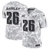 Men's Philadelphia Eagles #26 Saquon Barkley 2024 F.U.S.E Arctic Camo Salute To Service Limited Stitched Jersey Dyin,baseball caps,new era cap wholesale,wholesale hats