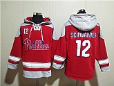 Men's Philadelphia Phillies #12 Kyle Schwarber Red Ageless Must-Have Lace-Up Pullover Hoodie,baseball caps,new era cap wholesale,wholesale hats