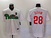 Men's Philadelphia Phillies #28 Alec Bohm White Green Cool Base Stitched Jersey,baseball caps,new era cap wholesale,wholesale hats