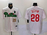 Men's Philadelphia Phillies #28 Alec Bohm White Green Cool Base Stitched Jerseys,baseball caps,new era cap wholesale,wholesale hats