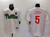 Men's Philadelphia Phillies #5 Bryson Stott White Green Cool Base Stitched Jersey,baseball caps,new era cap wholesale,wholesale hats