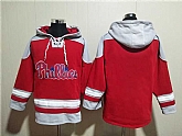 Men's Philadelphia Phillies Blank Red Ageless Must-Have Lace-Up Pullover Hoodie,baseball caps,new era cap wholesale,wholesale hats