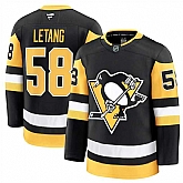 Men's Pittsburgh Penguins #58 Kris Letang Black 2024-25 Home Stitched Hockey Jersey Dzhi,baseball caps,new era cap wholesale,wholesale hats