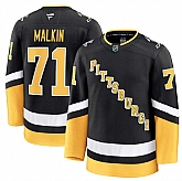 Men's Pittsburgh Penguins #71 Evgeni Malkin Black 2024-25 Alternate Stitched Hockey Jersey Dzhi,baseball caps,new era cap wholesale,wholesale hats