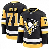 Men's Pittsburgh Penguins #71 Evgeni Malkin Black 2024-25 Home Stitched Hockey Jersey Dzhi,baseball caps,new era cap wholesale,wholesale hats