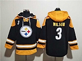 Men's Pittsburgh Steelers #3 Russell Wilson Black Ageless Must-Have Lace-Up Pullover Hoodie,baseball caps,new era cap wholesale,wholesale hats