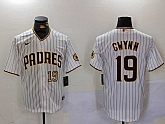 Men's San Diego Padres #19 Tony Gwynn White Team Logo Stitched Cool Base Nike Jerseys,baseball caps,new era cap wholesale,wholesale hats