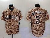 Men's San Diego Padres #3 Jackson Merrill Camo Cool Base Stitched Jersey,baseball caps,new era cap wholesale,wholesale hats