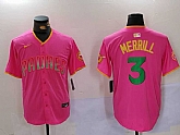 Men's San Diego Padres #3 Jackson Merrill Pink Player Number Fashion Baseball Jerseys,baseball caps,new era cap wholesale,wholesale hats