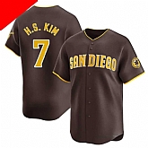 Men's San Diego Padres #7 Ha-Seong Kim Brown Cool Base Stitched Jersey,baseball caps,new era cap wholesale,wholesale hats