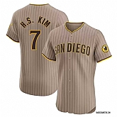 Men's San Diego Padres #7 Ha Seong Kim White Stitched MLB Cool Base Nike Brown Jersey,baseball caps,new era cap wholesale,wholesale hats