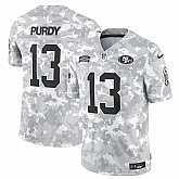 Men's San Francisco 49ers #13 Brock Purdy 2024 Arctic Camo Salute To Service Limited Stitched Jersey Dyin,baseball caps,new era cap wholesale,wholesale hats