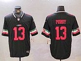 Men's San Francisco 49ers #13 Brock Purdy Black F.U.S.E. Mexico Vapor Limited Stitched Jersey Dzhi,baseball caps,new era cap wholesale,wholesale hats