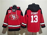 Men's San Francisco 49ers #13 Brock Purdy Red Black Ageless Must-Have Lace-Up Pullover Hoodie,baseball caps,new era cap wholesale,wholesale hats