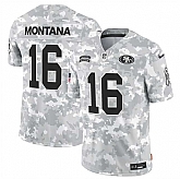 Men's San Francisco 49ers #16 Joe Montana 2024 F.U.S.E Arctic Camo Salute To Service Limited Stitched Jersey Dyin,baseball caps,new era cap wholesale,wholesale hats