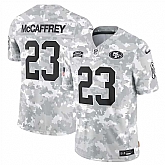 Men's San Francisco 49ers #23 Christian McCaffrey 2024 Arctic Camo Salute To Service Limited Stitched Jersey Dyin,baseball caps,new era cap wholesale,wholesale hats