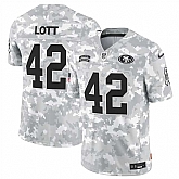 Men's San Francisco 49ers #42 Ronnie Lott 2024 F.U.S.E Arctic Camo Salute To Service Limited Stitched Jersey Dyin,baseball caps,new era cap wholesale,wholesale hats