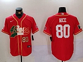 Men's San Francisco 49ers #80 Jerry Rice Red With Patch Cool Base Stitched Baseball Jersey,baseball caps,new era cap wholesale,wholesale hats