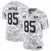 Men's San Francisco 49ers #85 George Kittle 2024 Arctic Camo Salute To Service Limited Stitched Jersey Dyin,baseball caps,new era cap wholesale,wholesale hats