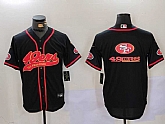 Men's San Francisco 49ers Team Big Logo Black With Patch Cool Base Stitched Baseball Jersey,baseball caps,new era cap wholesale,wholesale hats