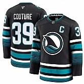 Men's San Jose Sharks #39 Logan Couture Black 2024-25 Alternate Stitched Hockey Jersey Dzhi,baseball caps,new era cap wholesale,wholesale hats