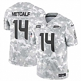 Men's Seattle Seahawks #14 DK Metcalf 2024 Arctic Camo Salute To Service Limited Stitched Jersey Dyin,baseball caps,new era cap wholesale,wholesale hats