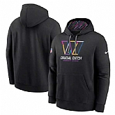 Men's Washington Commanders Black 2024 Crucial Catch Club Pullover Hoodie,baseball caps,new era cap wholesale,wholesale hats