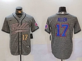 Mens Buffalo Bills #17 Josh Allen Grey Team Cool Base Stitched Baseball Jersey,baseball caps,new era cap wholesale,wholesale hats