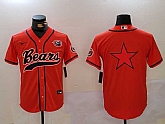 Mens Chicago Bears Blank Orange Throwback With Patch Cool Base Stitched Baseball Jersey,baseball caps,new era cap wholesale,wholesale hats