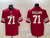 Mens San Francisco 49ers #71 Trent Williams Red Vapor Untouchable Limited Stitched Jersey,baseball caps,new era cap wholesale,wholesale hats