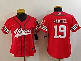 Women's San Francisco 49ers #19 Deebo Samuel Red Mexico Cool Base Stitched Baseball Jersey,baseball caps,new era cap wholesale,wholesale hats