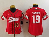 Women's San Francisco 49ers #19 Deebo Samuel Red Mexico Cool Base Stitched Baseball Jerseys,baseball caps,new era cap wholesale,wholesale hats