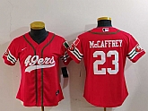 Women's San Francisco 49ers #23 Christian McCaffrey Red Mexico Cool Base Stitched Baseball Jersey,baseball caps,new era cap wholesale,wholesale hats