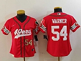 Women's San Francisco 49ers #54 Fred Warner Red Mexico Cool Base Stitched Baseball Jerseys,baseball caps,new era cap wholesale,wholesale hats