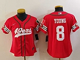 Women's San Francisco 49ers #8 Steve Young Red Mexico Cool Base Stitched Baseball Jersey,baseball caps,new era cap wholesale,wholesale hats