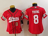 Women's San Francisco 49ers #8 Steve Young Red Mexico Cool Base Stitched Baseball Jerseys,baseball caps,new era cap wholesale,wholesale hats