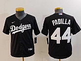 Youth Los Angeles Dodgers #44 Vicente Padilla Black Cool Base Stitched Jersey,baseball caps,new era cap wholesale,wholesale hats