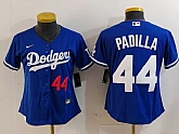 Youth Los Angeles Dodgers #44 Vicente Padilla Number Blue Cool Base Stitched Jersey,baseball caps,new era cap wholesale,wholesale hats