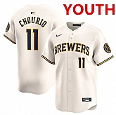 Youth Milwaukee Brewers #11 Jackson Chourio Cream 2024 Home Limited Stitched Baseball Jersey,baseball caps,new era cap wholesale,wholesale hats