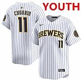 Youth Milwaukee Brewers #11 Jackson Chourio White 2024 Alternate Limited Stitched Baseball Jersey,baseball caps,new era cap wholesale,wholesale hats