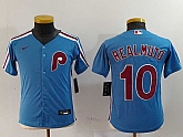 Youth Philadelphia Phillies #10 JT Realmuto Light Blue Cooperstown Cool Base Jersey,baseball caps,new era cap wholesale,wholesale hats