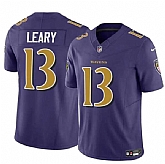 Men & Women & Youth Baltimore Ravens #13 Devin Leary Purple 2023 F.U.S.E. Vapor Limited Football Jersey,baseball caps,new era cap wholesale,wholesale hats