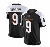 Men & Women & Youth Cincinnati Bengals #9 Joe Burrow 2023 F.U.S.E. Black White With 4-Star C Patch Vapor Untouchable Limited Football Stitched Jersey,baseball caps,new era cap wholesale,wholesale hats