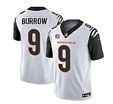 Men & Women & Youth Cincinnati Bengals #9 Joe Burrow 2023 F.U.S.E. White With 4-Star C Patch Vapor Untouchable Limited Football Stitched Jersey,baseball caps,new era cap wholesale,wholesale hats