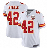 Men & Women & Youth Kansas City Chiefs #42 Carson Steele White Vapor Untouchable Limited Football Stitched Jersey,baseball caps,new era cap wholesale,wholesale hats